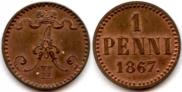 1 penni 1867 year