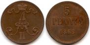 5 pennia 1866 year