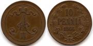 10 pennia 1866 year