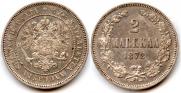 2 markkaa 1872 year