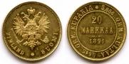 20 markkaa 1891 year