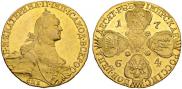 10 roubles 1764 year