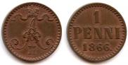 1 penni 1866 year