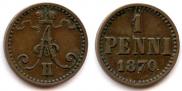 1 penni 1870 year
