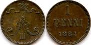 1 пенни 1884 года