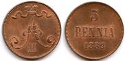 5 pennia 1889 year