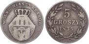 5 groszy 1835 year