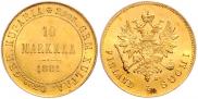10 markkaa 1881 year