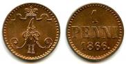 1 penni 1866 year