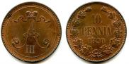 10 pennia 1890 year