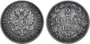 2 markkaa 1865 year