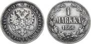 1 markka 1866 year