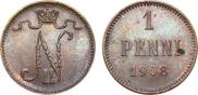 1 penni 1908 year