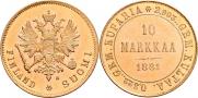 10 markkaa 1881 year