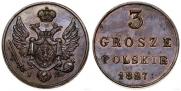 3 grosze 1827 year