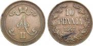 10 pennia 1867 year
