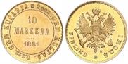 10 markkaa 1881 year