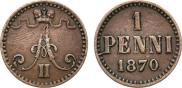 1 penni 1870 year