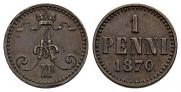 1 penni 1870 year