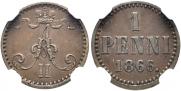 1 penni 1866 year