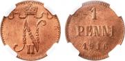 1 penni 1916 year