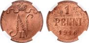 1 penni 1916 year