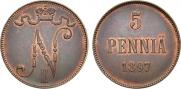 5 pennia 1897 year