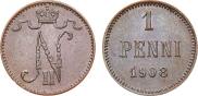 1 penni 1908 year