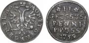 2 grosze 1759 year