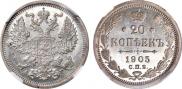 20 kopecks 1905 year