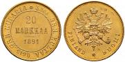 20 markkaa 1891 year