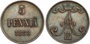 5 pennia 1888 year