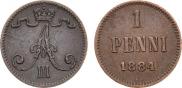 1 пенни 1884 года