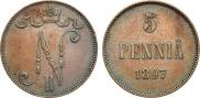 5 pennia 1897 year