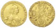 10 roubles 1764 year