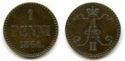 1 пенни 1864 года