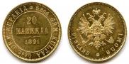 20 markkaa 1891 year