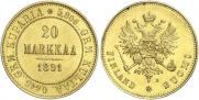 20 markkaa 1891 year