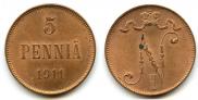 5 pennia 1911 year