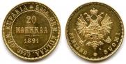 20 markkaa 1891 year