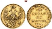 3 рубля - 20 злотых 1834 года