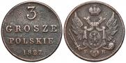 3 grosze 1827 year