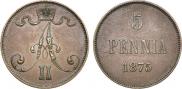 5 pennia 1875 year