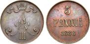 5 pennia 1888 year