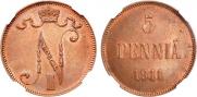 5 pennia 1911 year