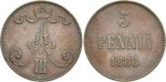 5 pennia 1888 year