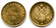 10 markkaa 1881 year