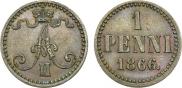 1 пенни 1866 года