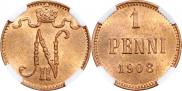 1 penni 1908 year
