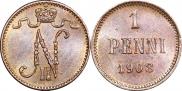 1 penni 1908 year